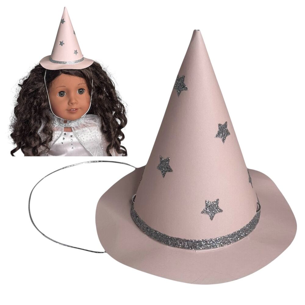 MeriMeri Halloween Wicked Witch Hat Fits 18" Dolls Kids Children & Adults Pink